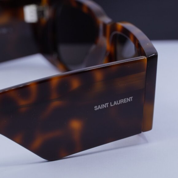 Saint Laurent SL654 003 Square Sunglasses - Havana\Black - Picture 8 of 11